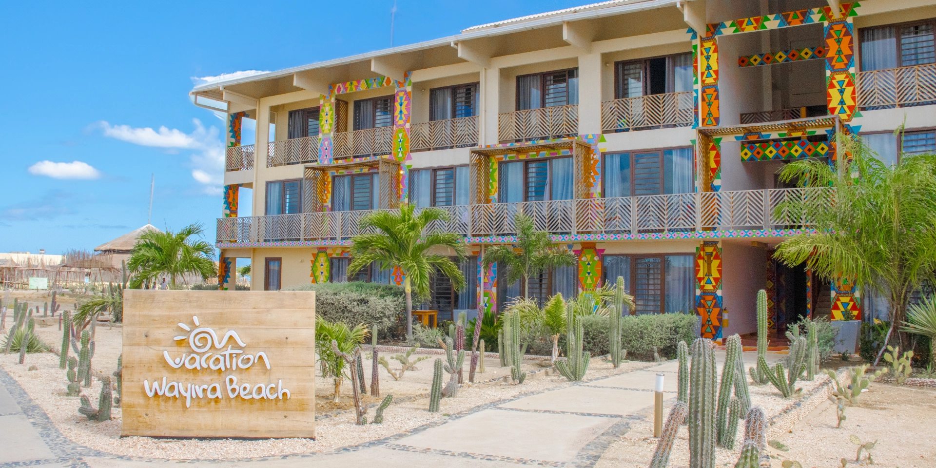 On Vacation Ecuador - International destination la Guajira Hotel Wayira entrance to the hotel