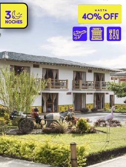 Hotel Campestre La Aldea – Eje Cafetero- Mega Ofertón- (3 Noches)                                        !Lo Quiero!                                                                                            Reserva entre el 24 al 28 de octubre de 2025. Viaja entre el 24 de octubre de 2025 al 30 de junio de 2026 .                                        Hotel Campestre La Aldea (Eje Cafetero)