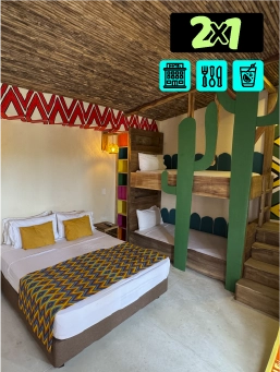 Hotel Wayira –Bungalow Kids- La Guajira – Blackdays 2x1 - Viajan 2, paga 1
!Lo Quiero!
reserva ahora y viaja entre el 14 de noviembre al 28 de diciembre de 2025 y Enero 12 al 30 de Abril de 2026.
Hotel Wayira –Bungalow Kids- La Guajira