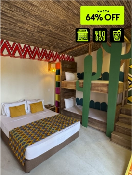 Hotel Wayira Beach - Bungalow Kids - La Guajira - Black November !Lo Quiero! Reserva ahora. Viaja entre el 6 de noviembre de 2025 al 26 de marzo de 2026. Hotel Wayira Beach - Bungalow Kids - La Guajira