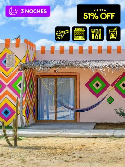Hotel Wayira – Bungalow Kids - Black Friday
!Lo Quiero!
4 Días 3 Noches. Alimentación completa + Cocteles. Viaja Nov 20/25 a Mar 26/26. No aplica Dic 20-Ene 19 ni Semana Santa. Incluye equipaje.
Wayira Bungalow Kids