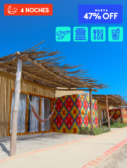 Hotel Wayira Beach – Bungalow Wayúu - La Guajira · Mundialista OV
¡Lo Quiero!
Promoción válida del 11 al 15 de diciembre de 2025
Hotel Wayira Beach – Bungalow Wayúu - La Guajira - Paquetes completos